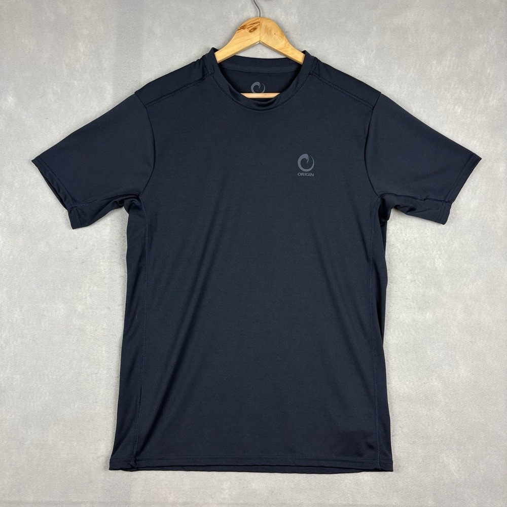 Origin RTX Brrr Cooling Performance Shirt Men’s Medium Blue Short Sleeve UPF 50